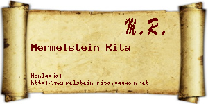 Mermelstein Rita névjegykártya